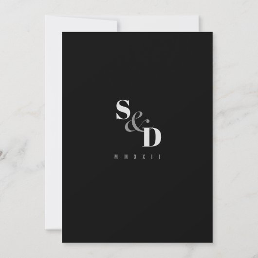 Romantic Botanic Wedding Invitations Set V 02 Kaart (Achterkant)