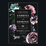 Romantic Botanic Wedding Invitations Set V 02 Kaart<br><div class="desc">Romantic Botanic Wedding Invitations Set V 02.  Donkere florale,  nederlands-achtige,  dramatische romantische kunst.</div>