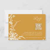 Romantic Botanical Arch Garden Amber Fall Wedding RSVP Kaartje (Voorkant)