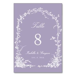 Romantic Botanical Arch Garden Lavender Wedding Kaart