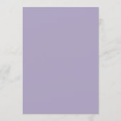 Romantic Botanical Arch Garden Lavender Wedding Menu (Achterkant)