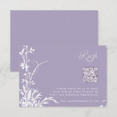 Romantic Botanical Arch Garden Lavender Wedding RSVP Kaartje (Voorkant / Achterkant)