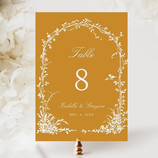 Romantic Botanical Arch Garden Wedding Amber Kaart