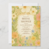 Romantic Botanical Garden Floral Bridal Shower Kaart (Voorkant)