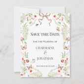 Romantic Botanical Garden Save the Date | Kaart (Voorkant)