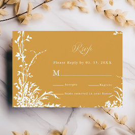 Romantic Botanical Garden Wedding Amber RSVP Kaartje