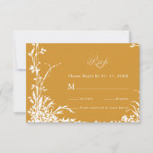 Romantic Botanical Garden Wedding Amber RSVP Kaartje (Voorkant)