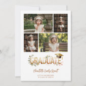 Romantic Botanical Kindergarten Grad 5-Photo Aankondiging (Voorkant)