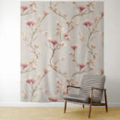 Romantic Botanical Wall Tapestry – Heart Blossom Wandkleed (In situ)