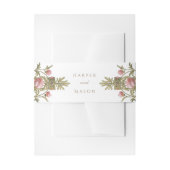 Romantic Botanical Wedding Uitnodigingen Wikkel (Voorkant Voorbeeld)