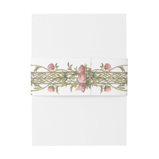 Romantic Botanical Wedding Uitnodigingen Wikkel (Achterkant Voorbeeld)