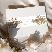 Romantic Botanical Wedding Uitnodigingen Wikkel