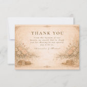 Romantic Botanical Wildflower Garden Wedding Bedankkaart (Voorkant)