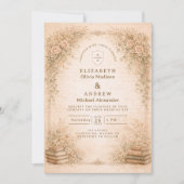 Romantic Botanical Wildflower Garden Wedding Kaart (Voorkant)