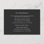 Romantic Bouquet Hot Pink Black Gold Wedding Informatiekaartje (Achterkant)