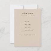 Romantic Bouquet Hot Pink Black Gold Wedding RSVP Kaartje (Achterkant)