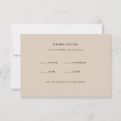 Romantic Bouquet Hot Pink Black Gold Wedding RSVP Kaartje (Achterkant)