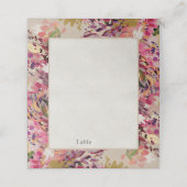 Romantic Bouquet Hot Pink Black Wedding Plaatskaartje (Buitenkant ongevouwen)