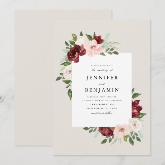 Romantic Bouquet Kaart (Voorkant / Achterkant)