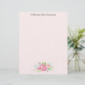 Romantic Bouquet-schrijfpapier Briefhoofd (Staand voorkant)