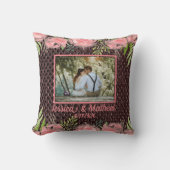 Romantic Bouquet Soft Pink Floral Photo Pillow Kussen (Voorkant)