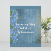 Romantic Boyvriend Blauwgroen Blue Floral Valentij (Staand voorkant)