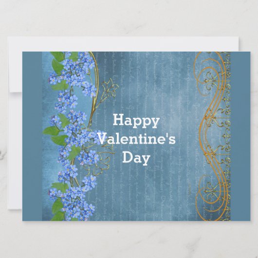 Romantic Boyvriend Blauwgroen Blue Floral Valentij (Achterkant)