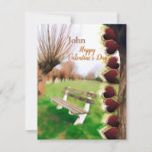 Romantic Boyvriend Valentijnse Heart Garden Bench (Voorkant)