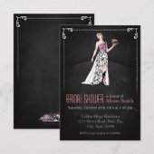 Romantic Bridal shower modern invitation Kaart (Voorkant / Achterkant)