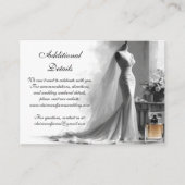 Romantic Bridal Sketch Wedding Enclosure Card Informatiekaartje (Voorkant)