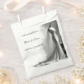 Romantic Bridal Sketch Wedding Favor Bag Bedankzakje (Geknipt)