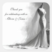 Romantic Bridal Sketch Wedding Sticker - Perfume (Voorkant)