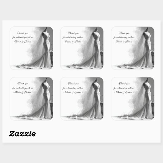 Romantic Bridal Sketch Wedding Sticker - Perfume (Vel)