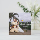 Romantic Bride & Groom Bedankt voor je huwelijk (Staand voorkant)