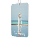 Romantic Bride Groom Foto Our Wedding Typography Luchtverfrisser (Links)