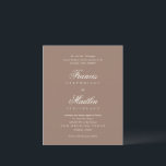 Romantic Brown Elegant Wedding Invitation<br><div class="desc">This design is part of a romantic and elegant wedding invitation suite.</div>