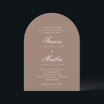 Romantic Brown Elegant Wedding Kaart<br><div class="desc">This design is part of a romantic and elegant wedding invitation suite.</div>