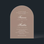 Romantic Brown Elegant Wedding Kaart<br><div class="desc">This design is part of a romantic and elegant wedding invitation suite.</div>