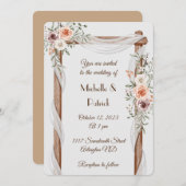 Romantic bruiloft uitnodiging rustic (Voorkant / Achterkant)