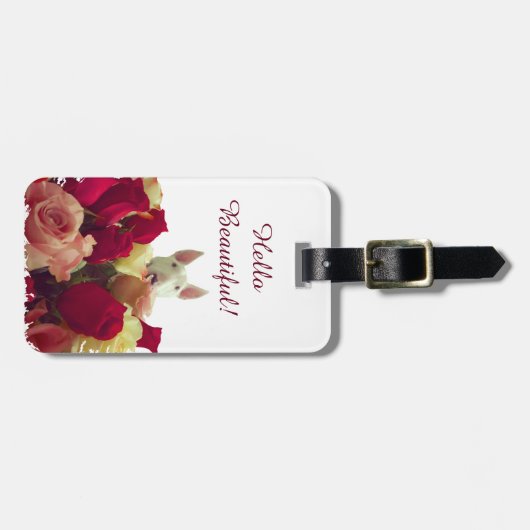 Romantic Bull Terrier Bagagelabel (Voorkant horizontaal)