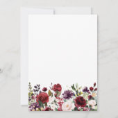 Romantic Burgundy Blush and Plum Wedding Kaart (Achterkant)