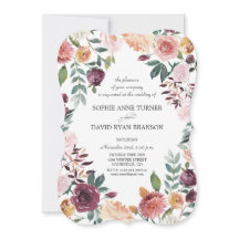 Romantic Burgundy Blush Ivory Floral Lijst Weddens