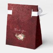 Romantic Burgundy Blush Pink Floral Rustic Wedding Bedankdoosjes (Achterkant)