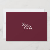 Romantic Burgundy Blush Pink Floral Save the Date (Achterkant)