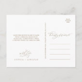 Romantic Burgundy Calligraphy Dank u Briefkaart (Achterkant)