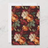 Romantic Burgundy Floral Photo 70th Birthday Kaart (Achterkant)