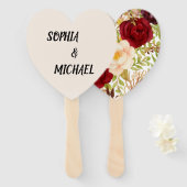 Romantic Burgundy Handwaaier (Voorkant en achterkant)