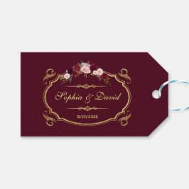 Romantic Burgundy Marsala Floral Fall Wedding Cadeaulabel