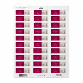 Romantic Burgundy Paris Eiffeltoren Roze bloesems Etiket (Full Sheet)
