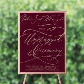 Romantic Burgundy Pick A Seat Unplugged Ceremony Poster
